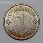 سکه 1 سنتیماس لتونی 1997