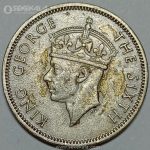 سکه 20 سنت بسیار کمیاب مالایا مستعمره انگلیس 1950 (جرج ششم)