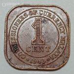 سکه 1 سنت مالایا مستعمره انگلیس ۱۹۴۳ (جرج ششم)
