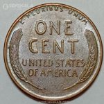 سکه 1 سنت قدیمی لینکلن آمریکا 1957 D (کیفیت AU)