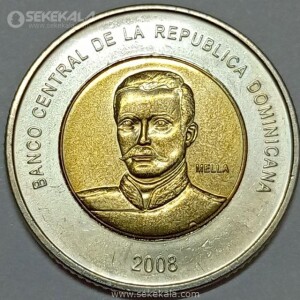سکه 10 پزو کمیاب جمهوری دومینیکن 2008 (UNC)