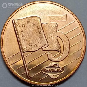 سکه پروف 5 سنت یورو واتیکان 2005 (نمونه specimen)(UNC)