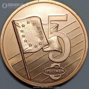 سکه پروف 5 سنت یورو واتیکان 2016 (نمونه specimen)(UNC)