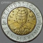 سکه کمیاب ۵۰۰ لیره دوفلزی سان مارینو 1999