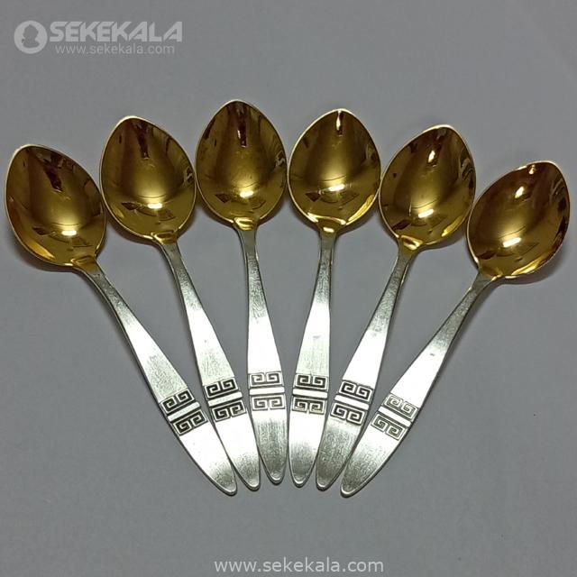 Set of 6 old Russian silver teaspoons (made by TALLINNA jewelry factory) دست 6 عددی قاشق چایخوری نقره قدیمی روسیه (ساخت کارخانه جواهرات TALLINNA)