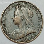 سکه 1 فارتینگ انگلیس 1901 (ملکه ویکتوریا)