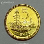 سکه 5 لیسنته لسوتو 1998 (بسیار کمیاب)(UNC)