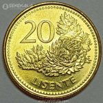 سکه 20 لیسنته لسوتو 1998 (بسیار کمیاب)(UNC)