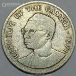 سکه 25 باتوت کمیاب گامبیا 1971