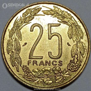 سکه 25 فرانک نایاب کامرون 1962 (AU)