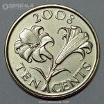 سکه 10 سنت جزایر برمودا 2008 (UNC)
