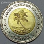 سکه دوفلزی 5 دلار جزایر کوکوس 2004 (UNC)