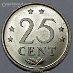 سکه 25 سنت آنتیل 1985 (مستعمرات هلند)(UNC)