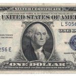 اسکناس 1 دلار کمیاب آمریکا 1935 (مهر آبی)(VF)