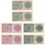 ست 3 جفت اسکناس اندونزی 1964 (UNC)