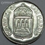 سکه 2 لیره سن مارینو 1973 (UNC)(کمیاب)