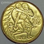 سکه 20 لیره سن مارینو 1973 (UNC)(کمیاب)
