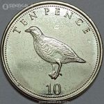 سکه 10 پنس کمیاب جبل الطارق 2016 (UNC)