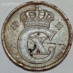 سکه 2 اوره کمیاب دانمارک 1920 (کریستین دهم)