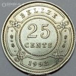 سکه کمیاب 25 سنت بلیز 1993
