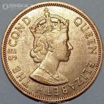 سکه کمیاب 1 سنت کارائیب شرقی 1965 (UNC)