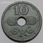 سکه 10 اوره کمیاب دانمارک 1942