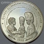 سکه پروف 10 تالا نقره ساموآ 1998 ( یادبود ملکه الیزابت ملکه مادر)