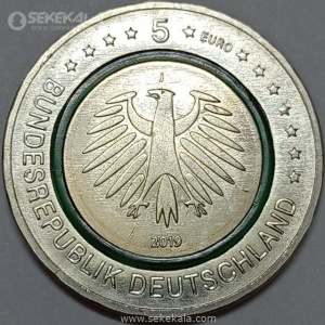 سه آلیاژی 5 یورو یادبودی آلمان 2019 (UNC)(بسیار کمیاب)