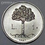 سکه 1 لیره سان مارینو 1987 (UNC)(بسیار کمیاب)