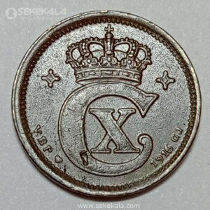سکه 1 اوره دانمارک 1916 (کریستین دهم)