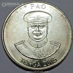 سکه کمیاب 10 سنیتی تونگا 2005 (UNC)