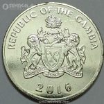 سکه کمیاب 50 باتوت گامبیا 2016 (UNC)
