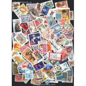 تعداد 100 عدد تمبر خارجی متنوع (مهر خورده) بدون تکرار