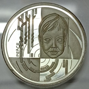 جفت مدال نقره و برنز صلح سازمان ملل 1989 (داخل قاب فابریک)