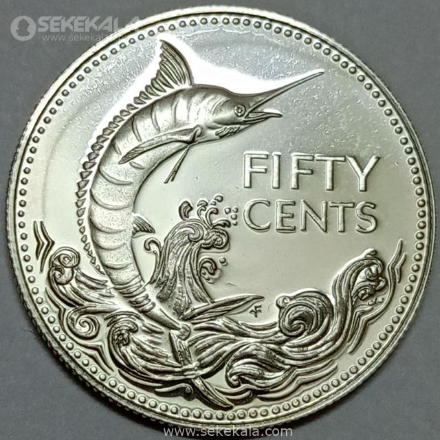 Coin Collection store sekekala.com 031223 (37) سکه 50 سنت نقره پروف کمیاب باهاما 1974