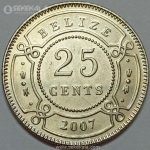 سکه 25 سنت کمیاب بلیز 2007 (UNC)
