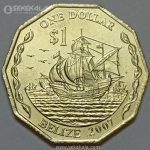 سکه 1 دلار کمیاب بلیز 2007 (UNC)