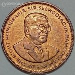 سکه 5 سنت کمیاب موریس 1991 (AU)