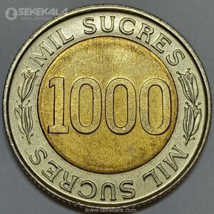 سکه دوفلزی 1000 سوکره اکوادور 1997 (UNC)