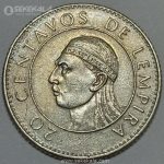 سکه 20 سنتاوو کمیاب هندوراس 1978