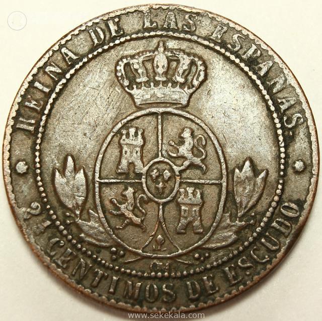 coin 040230 (244)~2.JPG سکه قدیمی نایاب 2/5 سنتیمو اسپانیا 1867 (ملکه ایزابل دوم )