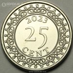 سکه کمیاب 25 سنت سورینام 2023 (UNC)