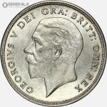 Rare British 1 Crown 1936 (Wreath Crown)(George V)(AU) coin