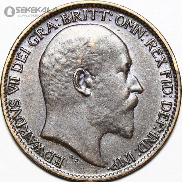 coin collection store.www.sekekala.com040311 (118) سکه 1 فارتینگ انگلیس 1906 (ادوارد هفتم)