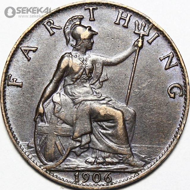 coin collection store.www.sekekala.com040311 (119) سکه 1 فارتینگ انگلیس 1906 (ادوارد هفتم)