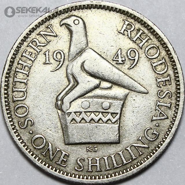 coin collection store.www.sekekala.com040316 (104) سکه 1 شیلینگ رودزیای جنوبی مستعمره بریتانیا 1949 (جرج ششم)(بسیار کمیاب)