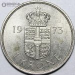 سکه 1 کرون دانمارک 1973 (مارگرت دوم)(AU)