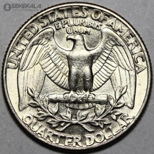 سکه کوارتر (25 سنت) آمریکا 1986 D (کیفیت AU)