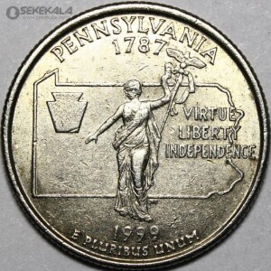 سکه کوارتر (25 سنت) ایالتی آمریکا 1999 P