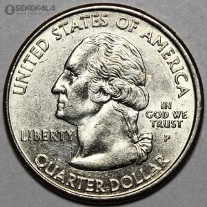 سکه کوارتر (25 سنت) ایالتی آمریکا 2001 P (کیفیت AU)